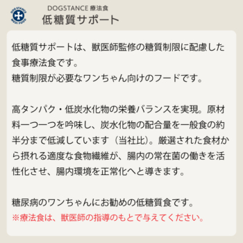 ドッグフード/ドライタイプ　<br class="sp">療法食 低糖質サポート